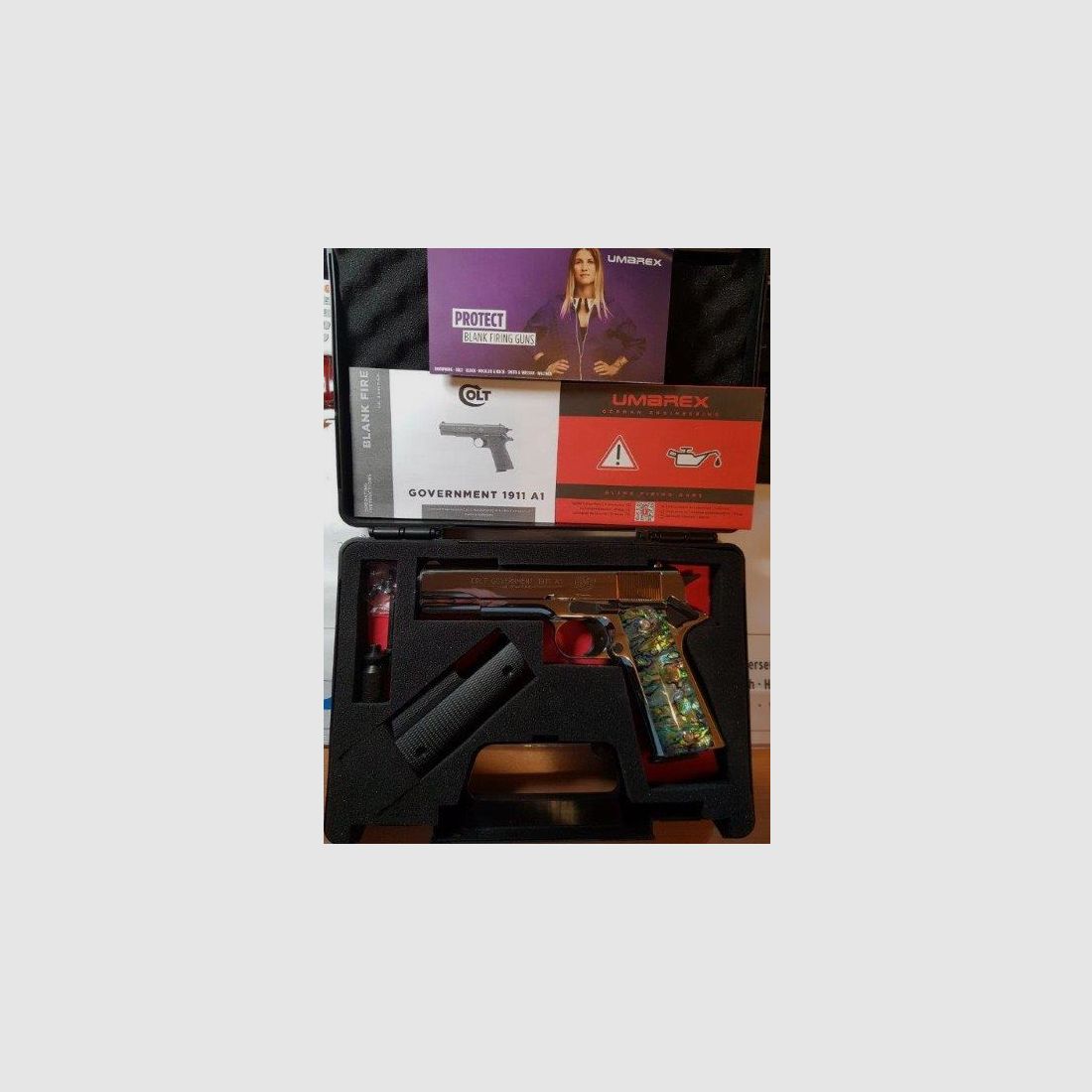 Colt 1911 Chrom, neu, unbeschossen, lange Federführung, Sammlerstück. VB  Preis !