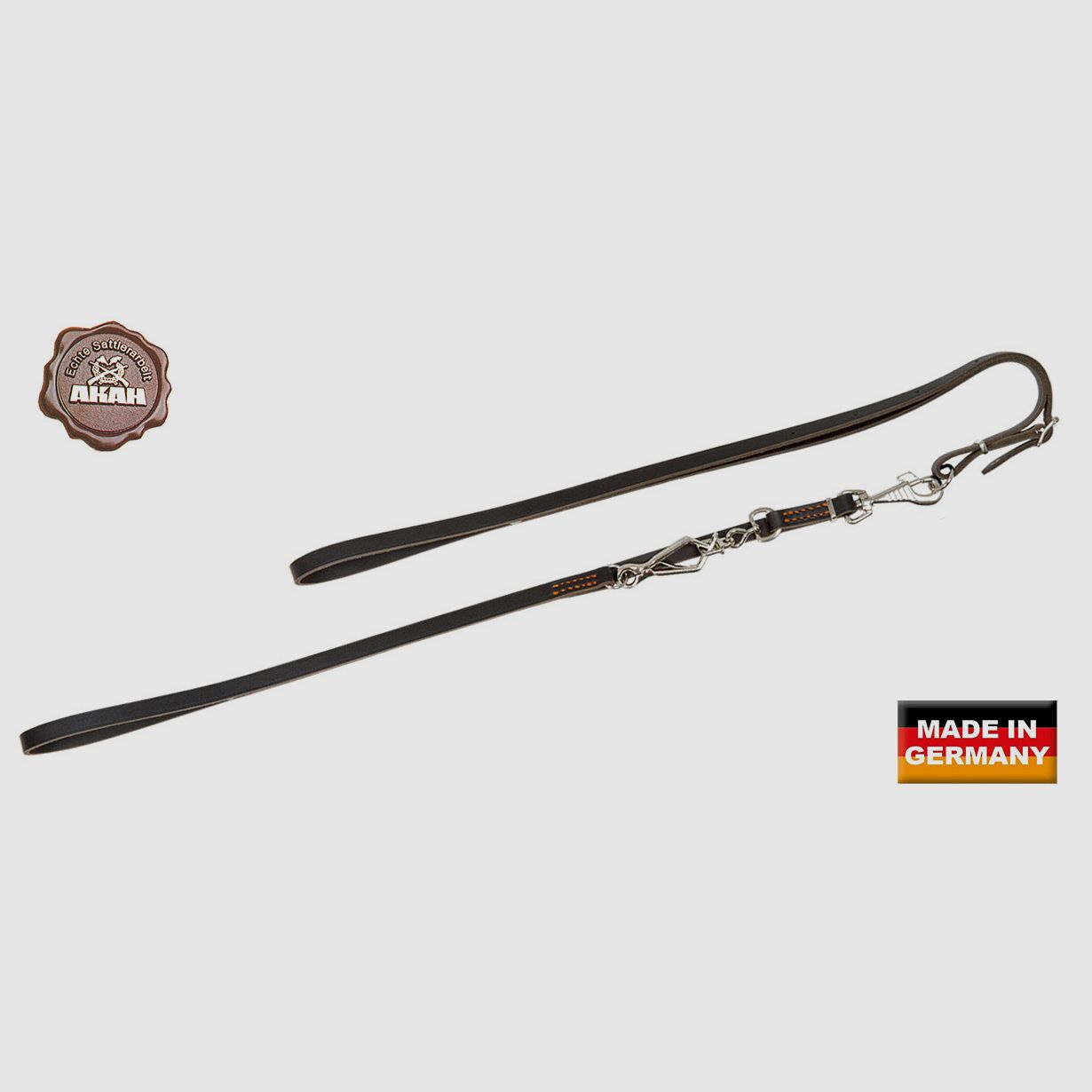 Umhängeleine Sattelleder 1,60m - 15mm breit