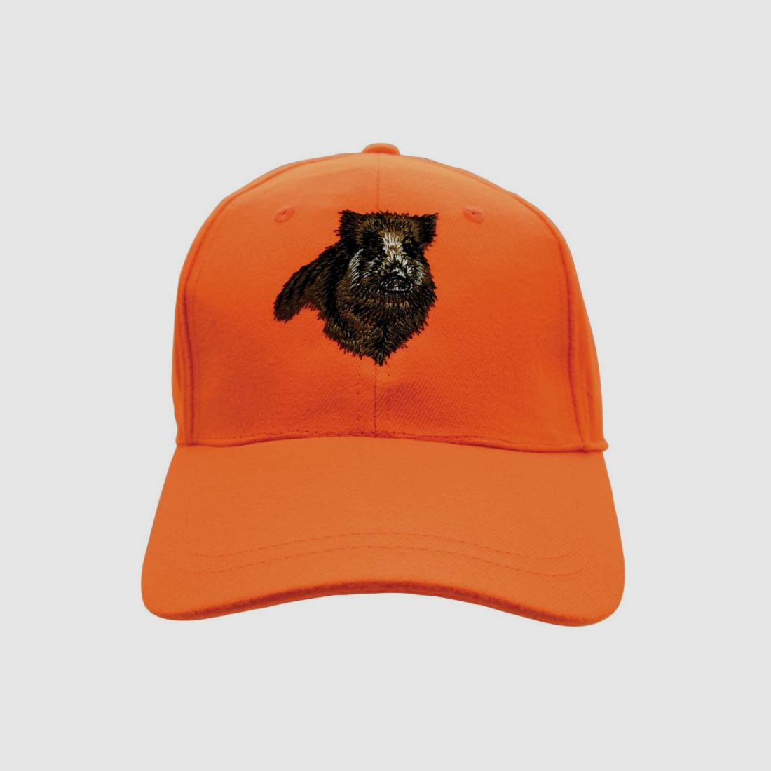 Atmungsaktive, bestickte Wildschwein-Cap orange Treeland, Bild 7 von 10