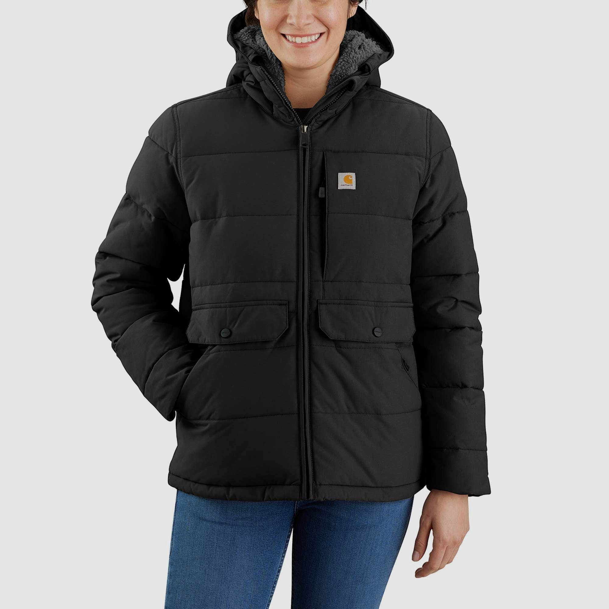 Kurtka zimowa Carhartt Midweight Utility dla kobiet czarna L