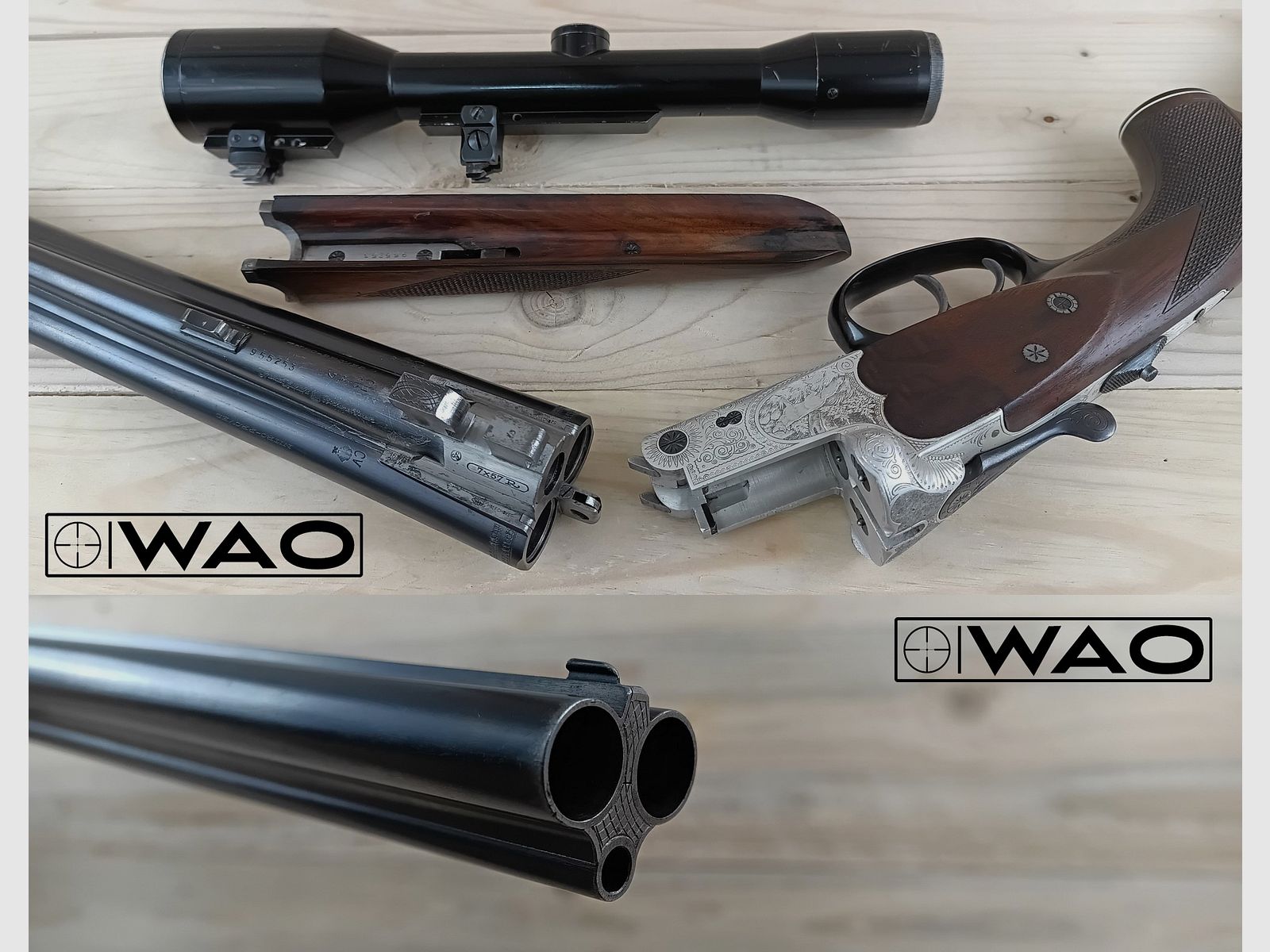 Sauer & Sohn Mod. 3000 Luxus Drilling, Kal.: 7x57R; 16/70 *mit Optik*