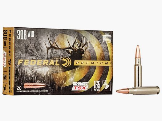 FED P308H .308WIN 165GR BARNES TRIPLE SHOCK VITAL SHOK 20/20