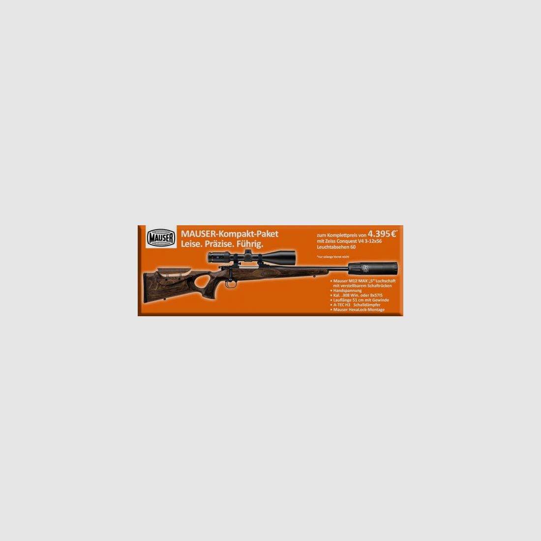 Mauser M12 Kompakt in .308 Komplettangebot