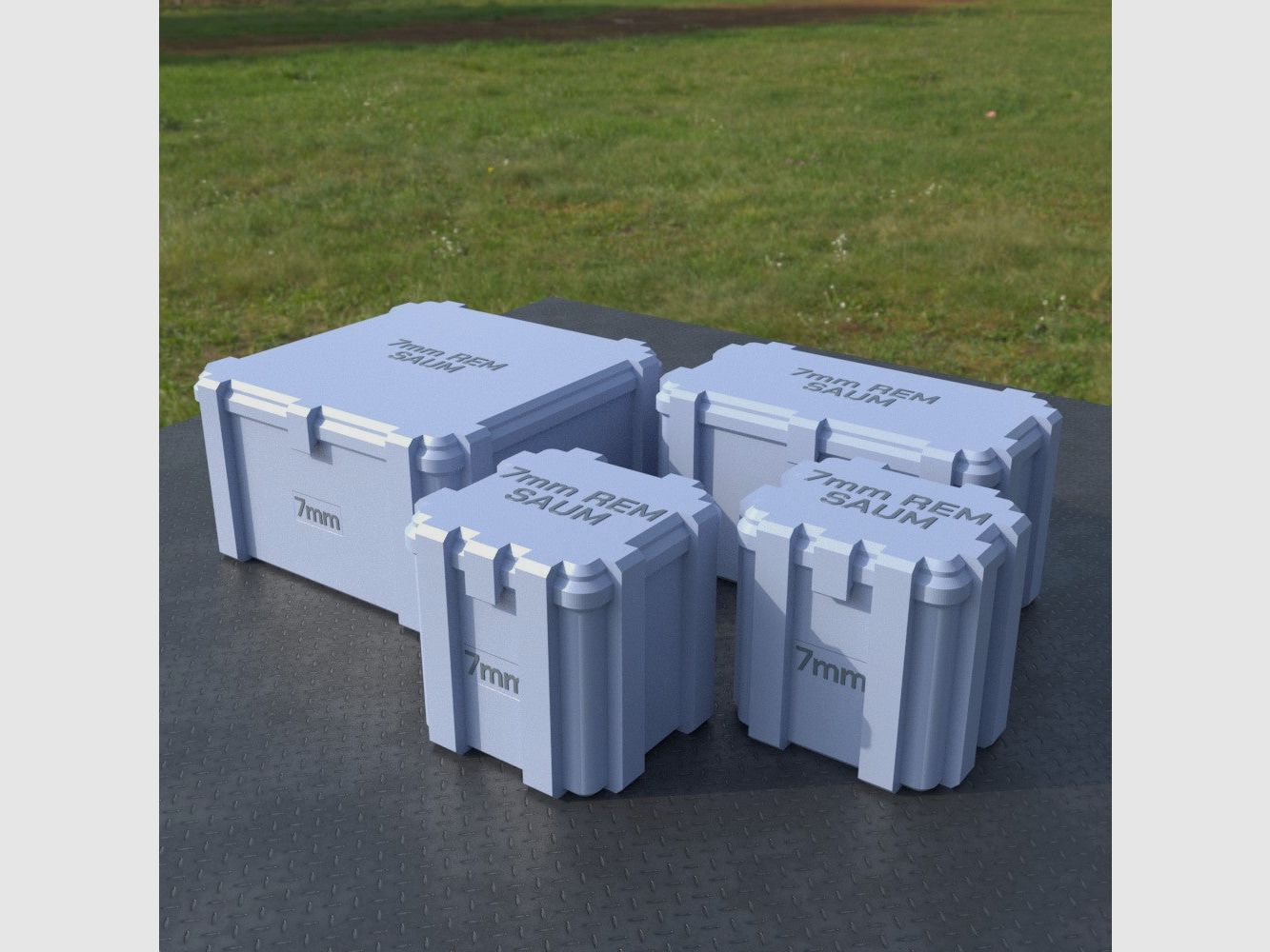 Filamelt Munitionsbox / Ammo Box 7mm REM SAUM – Patronenbox ‘Klappdeckel’ – 20 / 25 / 50 / 100 Runden