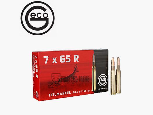 20 Munitions GECO Demi Blindée cal 7X65R 165gr TM