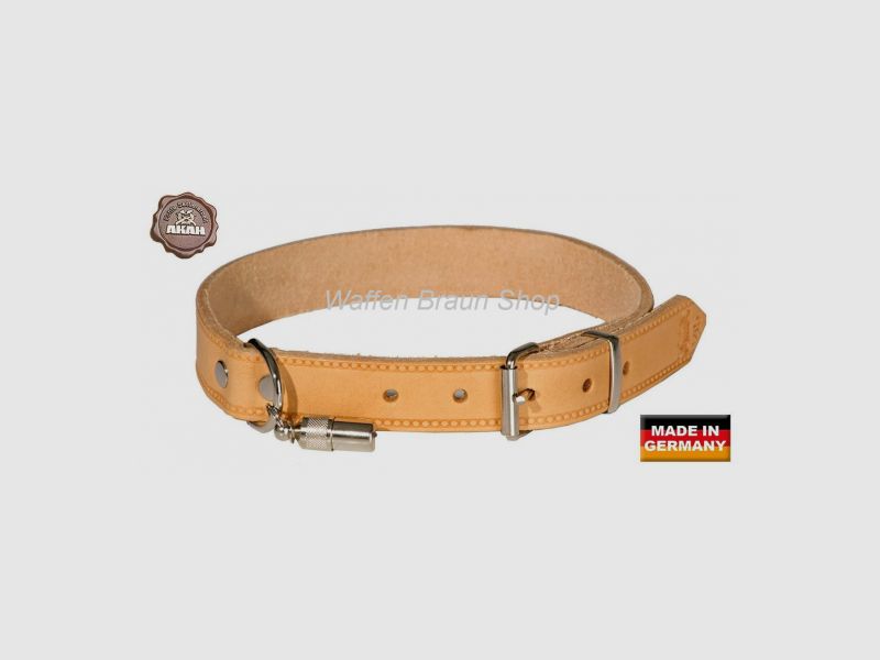 AKAH Halsband genietet aus Fahlleder