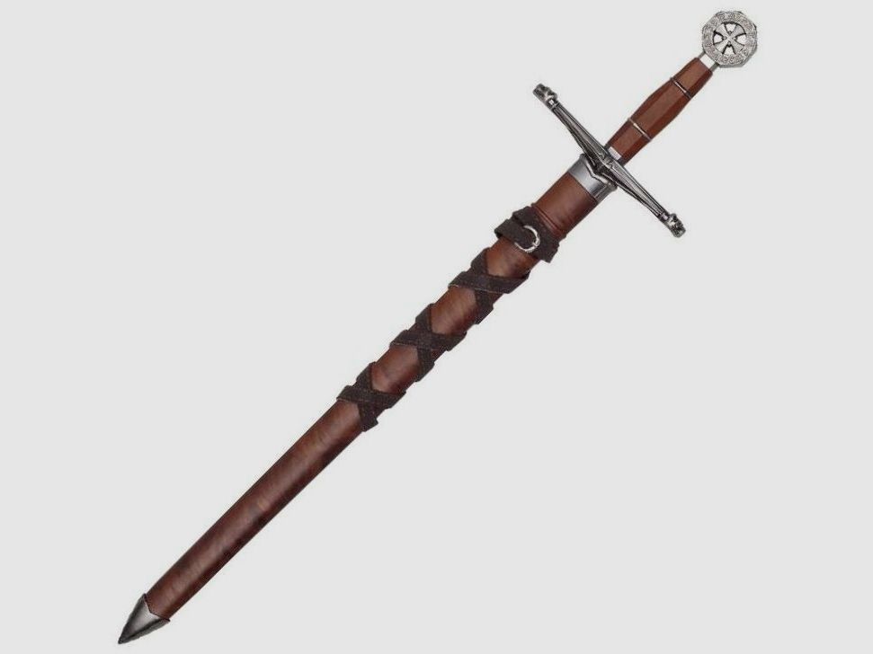 Fantasiedolch Templer braun kleines Schwert