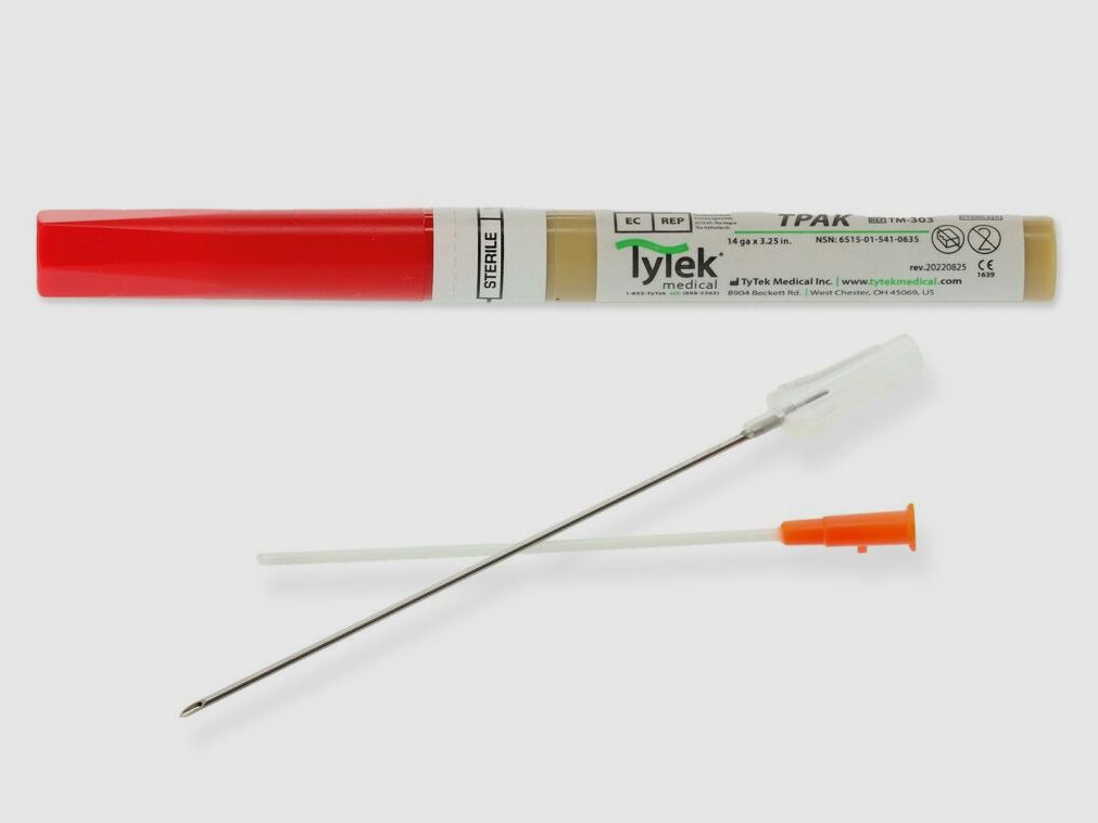TyTek Medical Inc. TYT Medic. T-PAK Aiguille de décompression pour soulager le pneumothorax. Taille 14G, image 2 sur 5