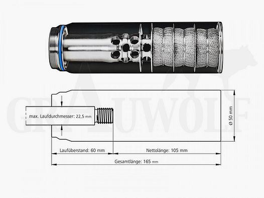 ERA®Silencer STI 3D Silenciador con Liberación Rápida ERA®LOC Calibre .323