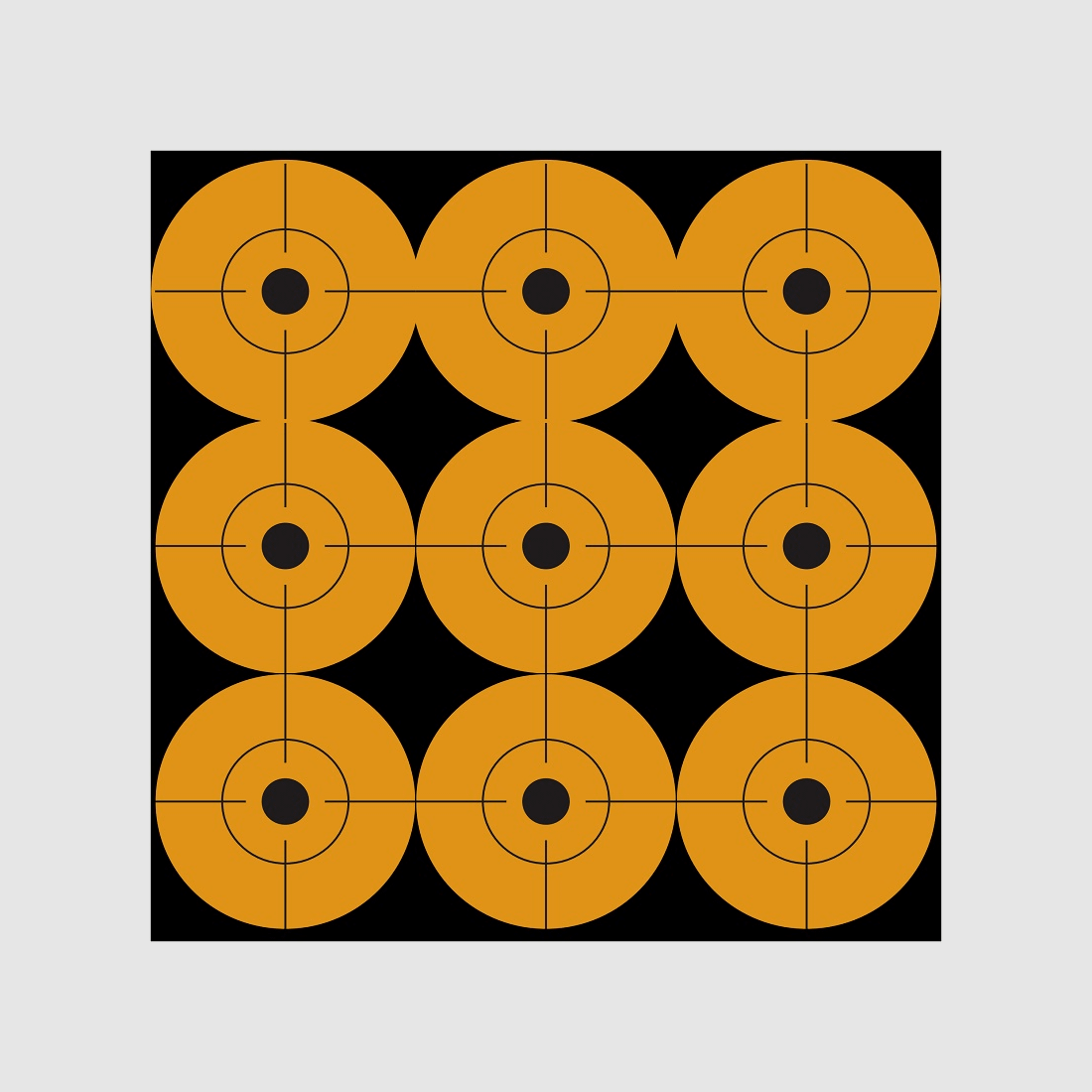 12 Bullseye orange 15cm