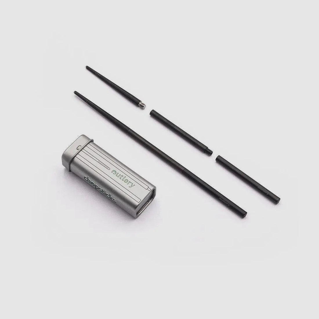 Palillos de viaje Outlery, acero inoxidable, tamaño de bolsillo