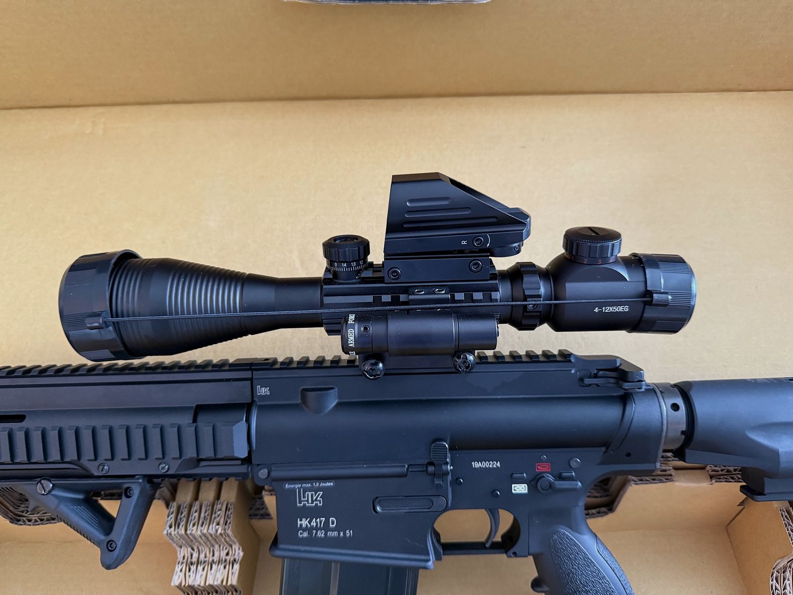 Umarex Heckler & Koch HK470GBB inkl. 4-12x50 Zielfernrohr beleuchtet Entfernungsmesser
