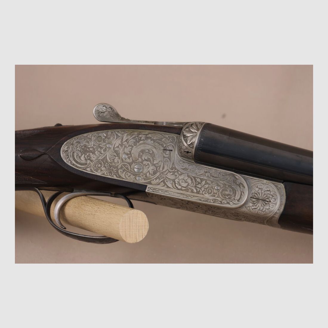 Armas Garbi side lock over and under shotgun // TOP wood / engraving / single trigger!
