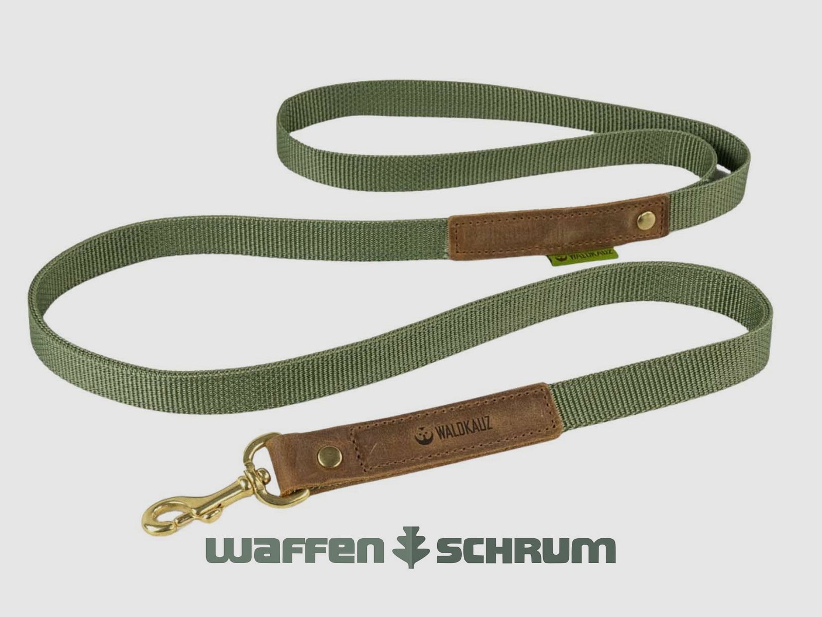 Waldkauz Führleine ''Wadenbeißer'' / Länge 120cm Oliv