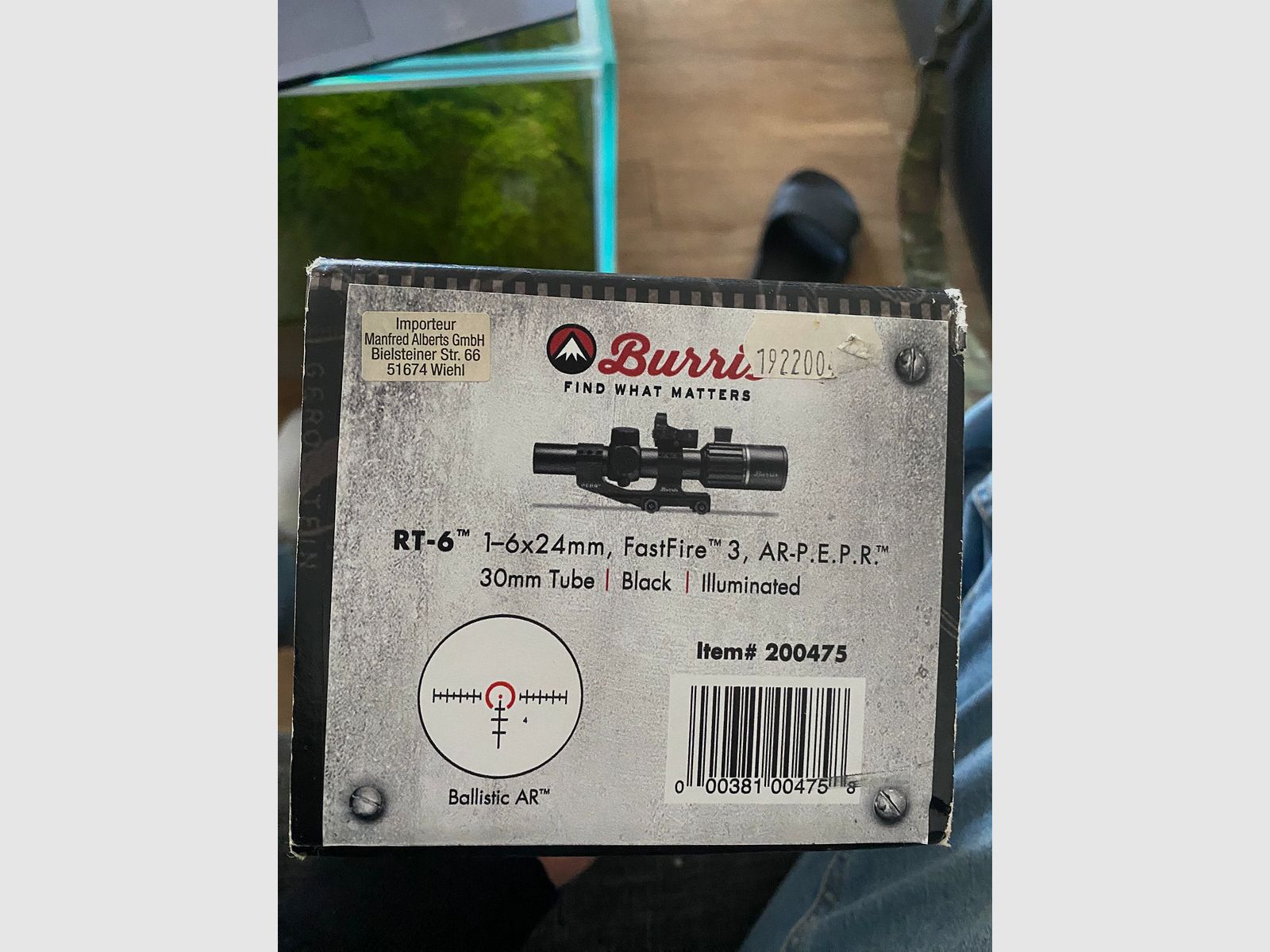 Burris RT-6 1-6x24mm, Ballisic AR, con montaje (sin FastFire 3)