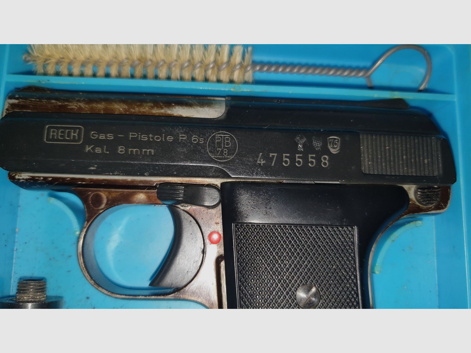 Reck P6S Gaspistole 8mm OVP Sammler Selten