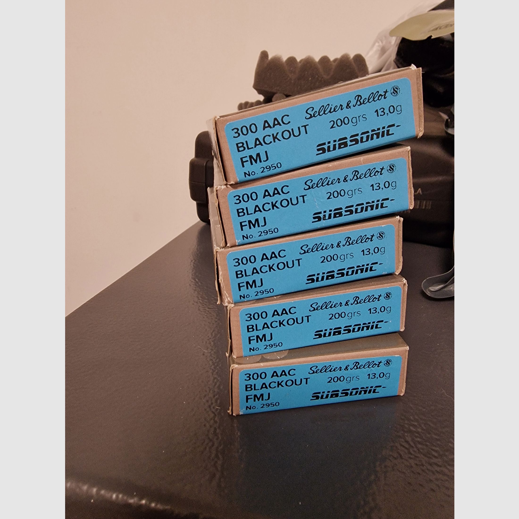 5 Pakete Munition, .300blk subsonic, Stellier&Ballot 