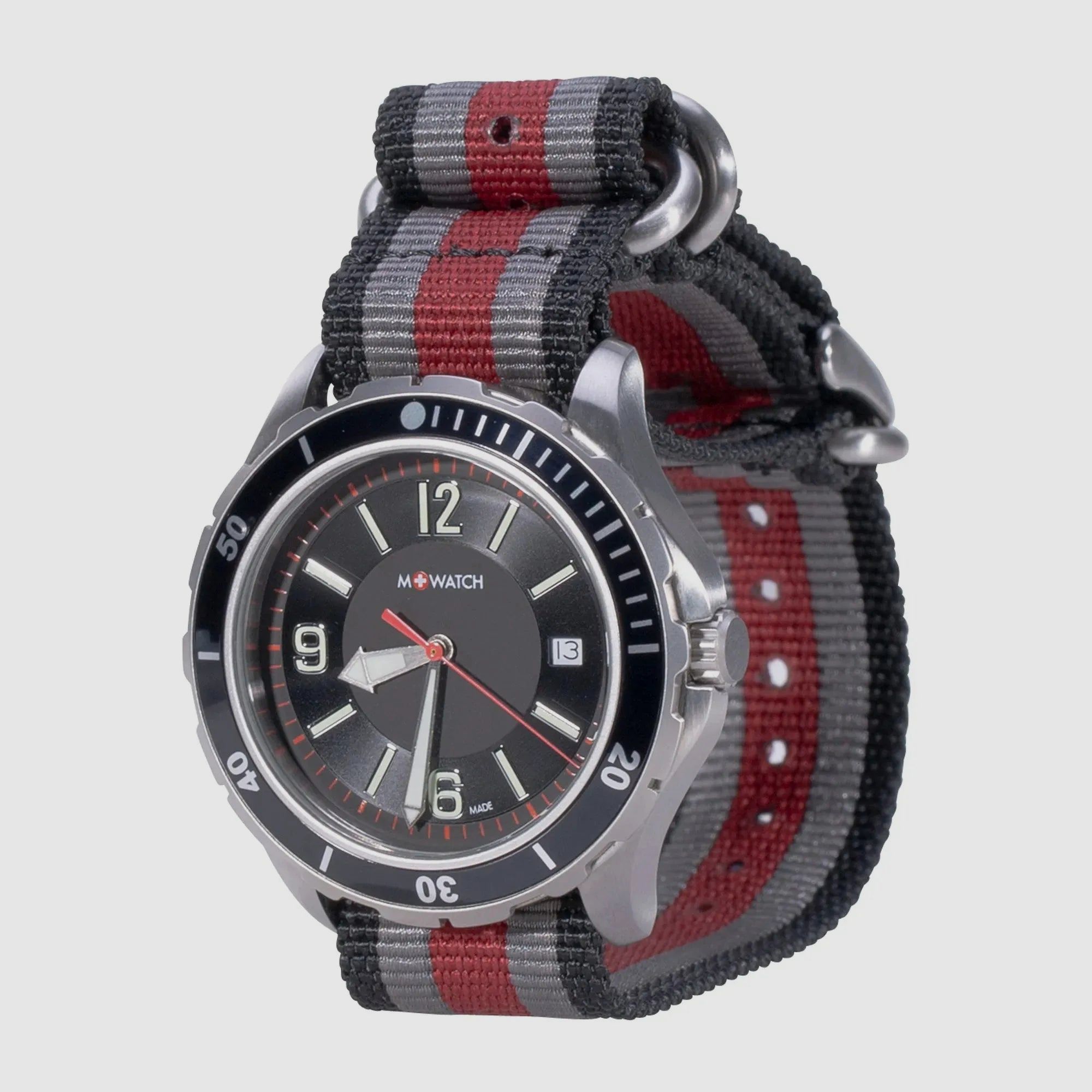 M+WATCH M+WATCH Armbanduhr Mondaine Aqua Steel 41 mehrfarbig