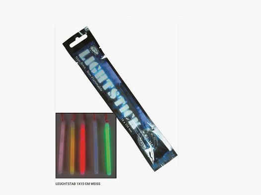 LIGHT STICK / CHEMICAL LIGHT - WHITE - 15X1CM - 8-12 HOURS