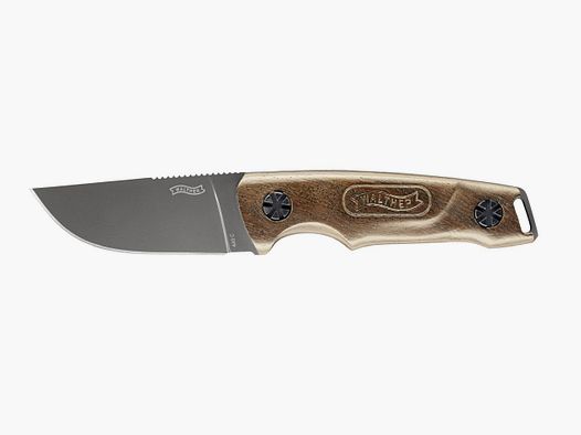 Cuchillo de caza BWK6 Blue Wood 440C acero incluido funda de cuero