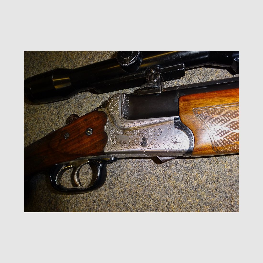 BBF /BDF HEYM Mod. 88 7x57R +16/70 con canna intercambiabile su BDF 16/70. Con "Kaps" ZF 4 volte. Spedizione in tutta l'UE