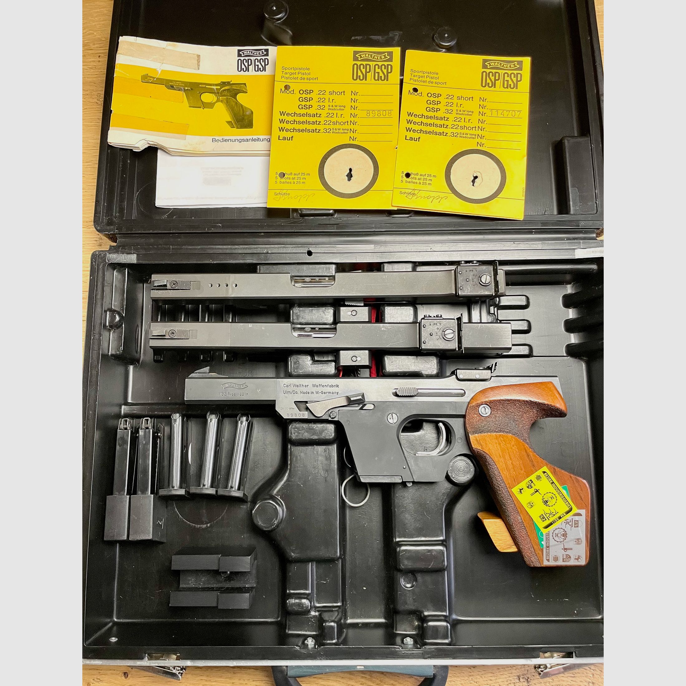 Walther GSP .22lr Komplettset inkl WSOSP  .22short u .32SuW long WC