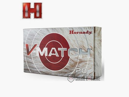 20 Munitions HORNADY V-Match Cal 6.5 Creedmoor 100Gr Eld-Vt