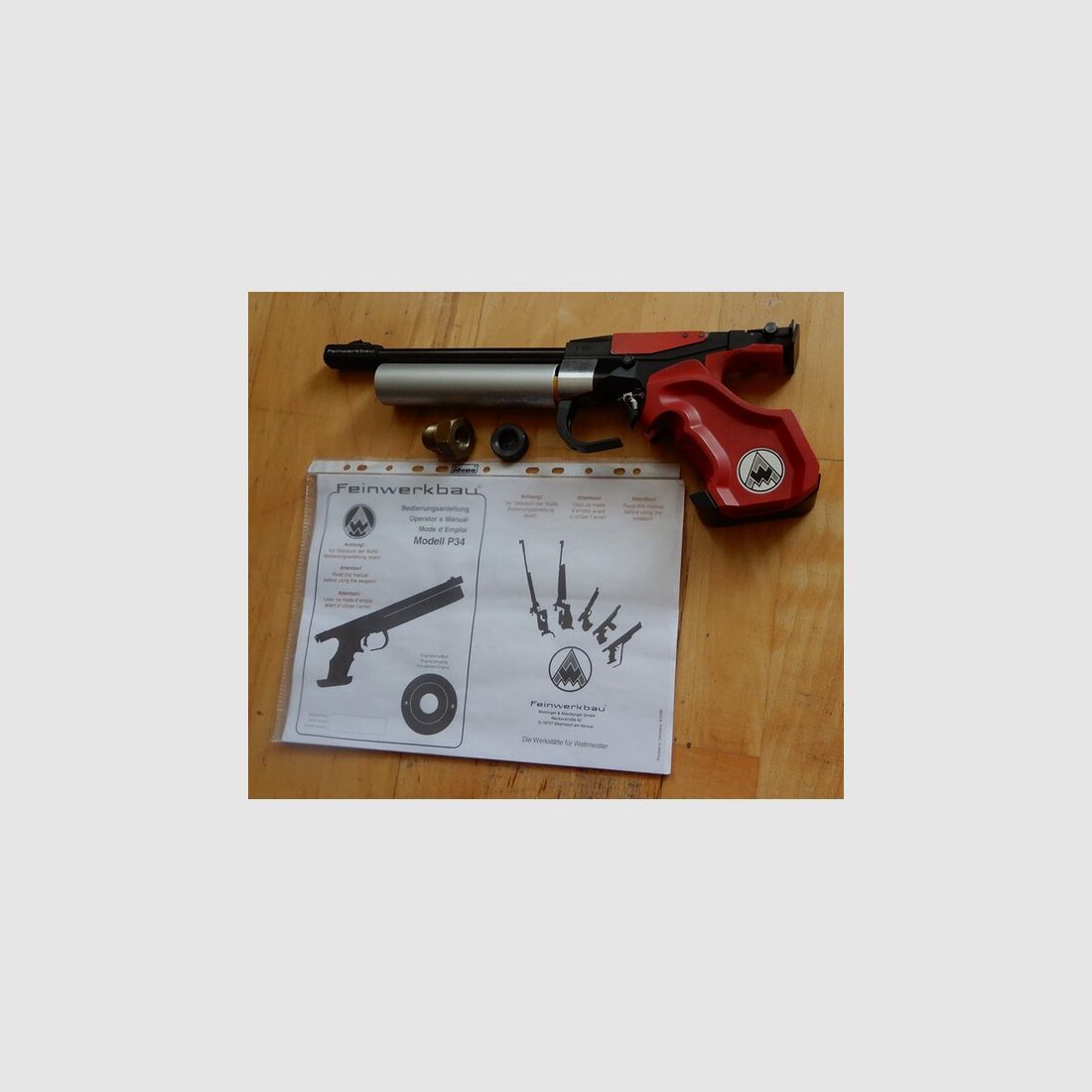 Feinwerkbau Match Pressluftpistole, Mod. P 34, mit TÜV bis  2 / 2028