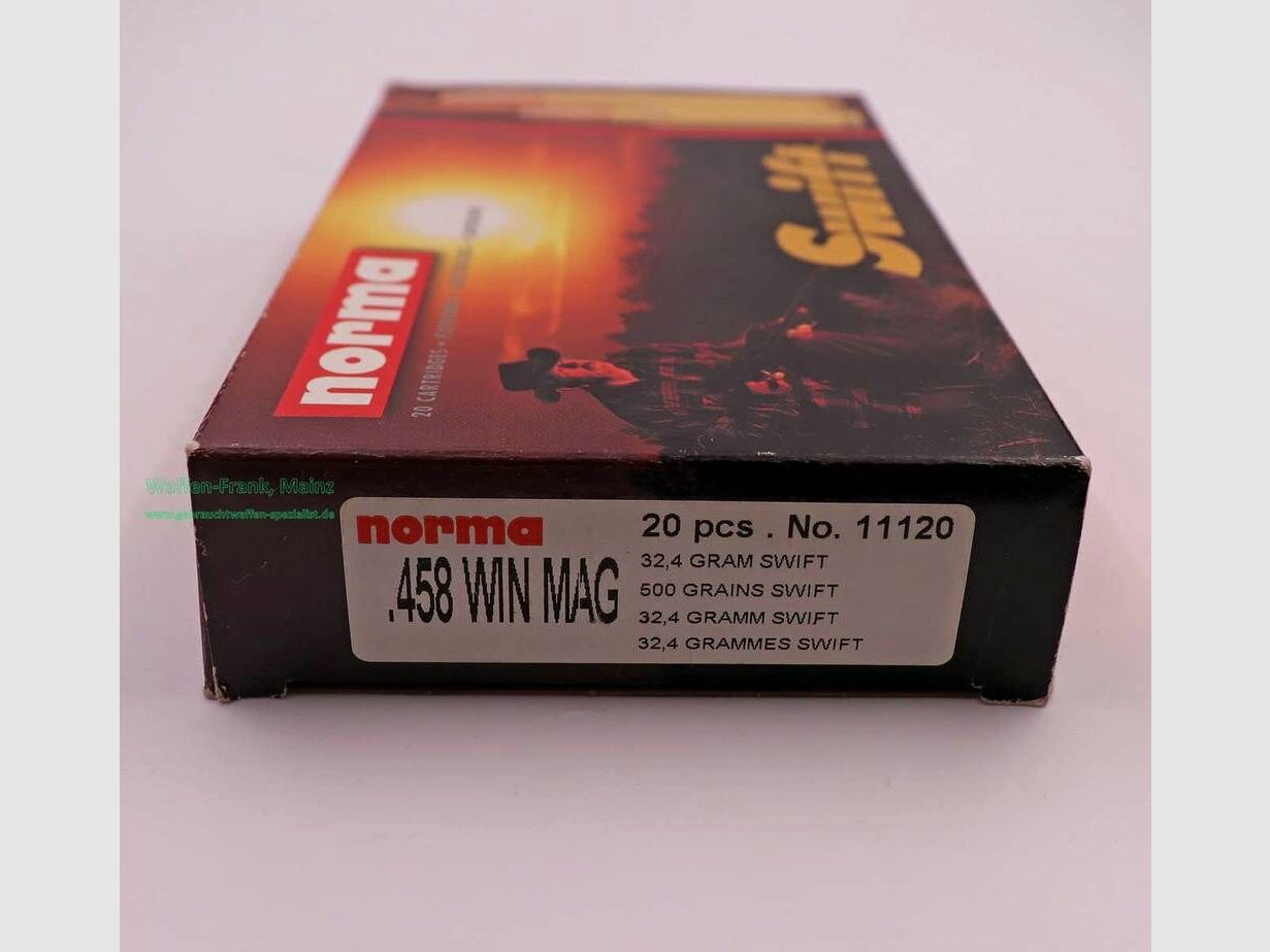 Cartuchos de rifle Norma .458 Win. Mag.