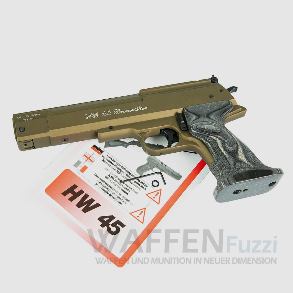 HW 45 Bronze pistolet à air Weihrauch cal. 5,5 mm diabolo, image 7 sur 7