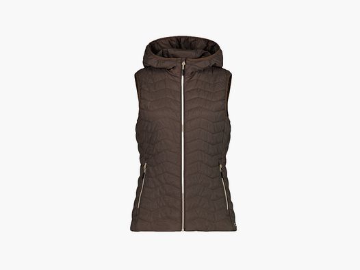 CMP Gilet Imbottito con Cappuccio per Donne Marrone