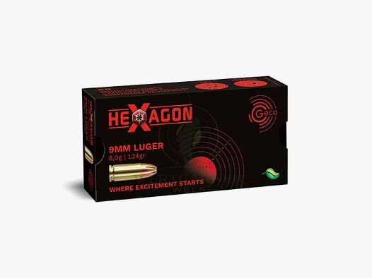 Geco 9mm Luger Hexagon 8,0g/124grs