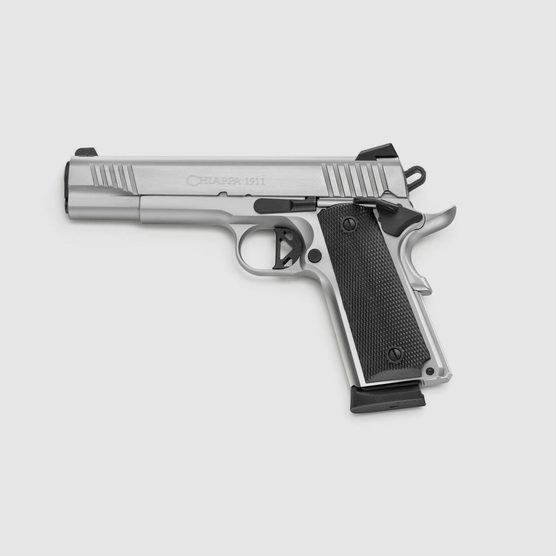 Chiappa 1911 Superior - Chrome 5 pouces (5") .45 ACP Fiber Optic