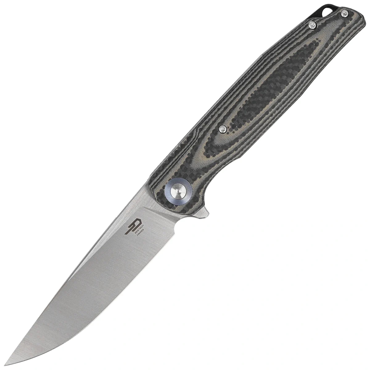 Nóż składany Bestech Ascot Beige Carbon Fiber/G10, Satin D2 (BG19B)