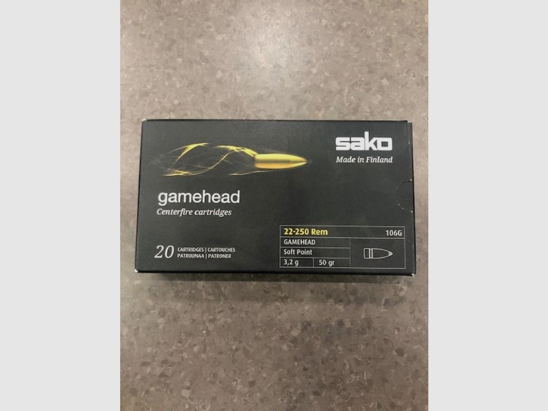 SAKO CARTUCHOS 22-250 GR 50 QT 20, imagen 1 de 2