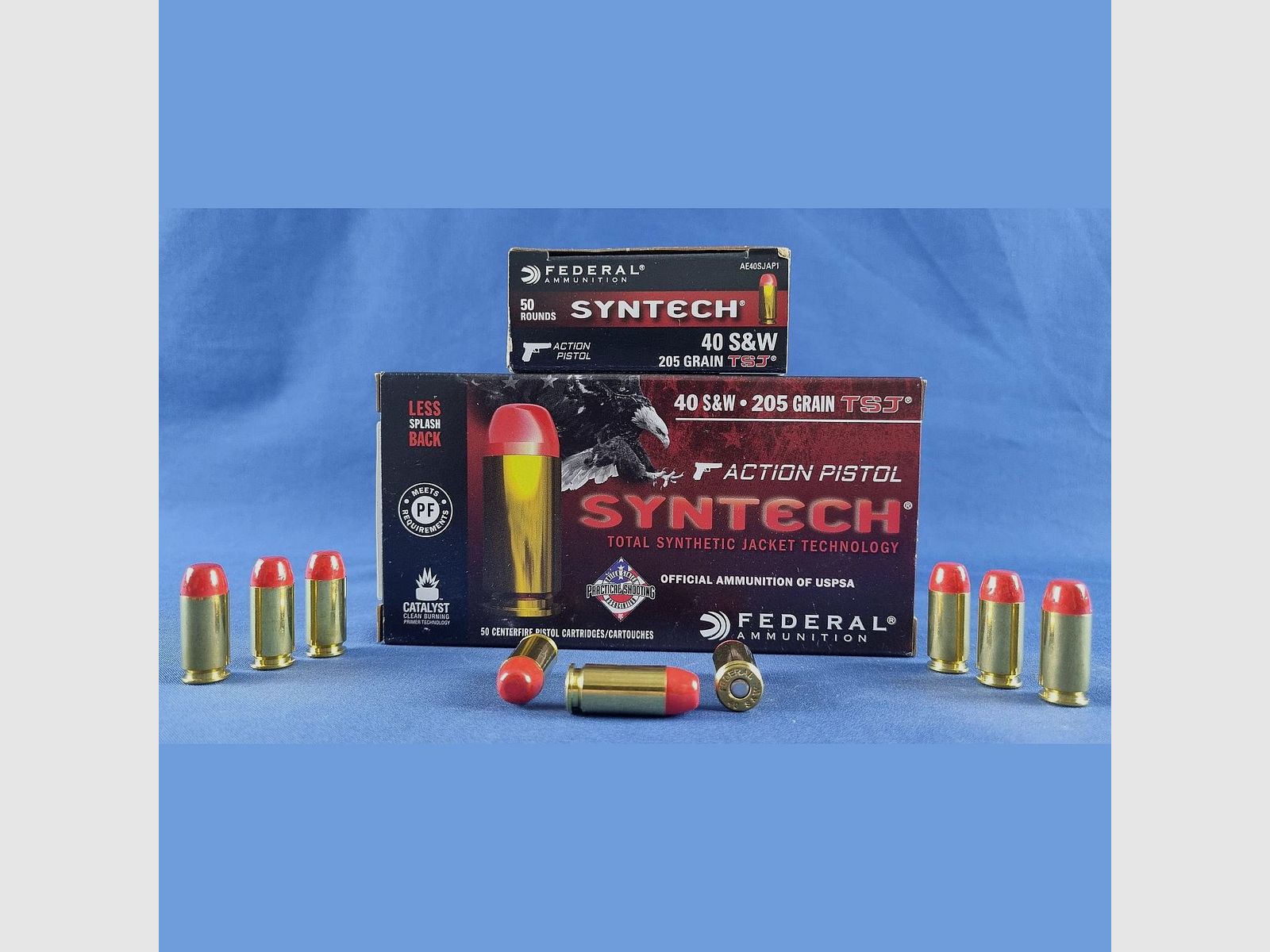 Federal AM Eagle 40 S&W 205grs 13,6g TOTAL SYNTHETIC JACKET (TSJ) PISTOLET D'ACTION