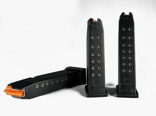 GLOCK standard magazines with loader signal orange .45 ACP, standard - 13rd *special item*, G21
