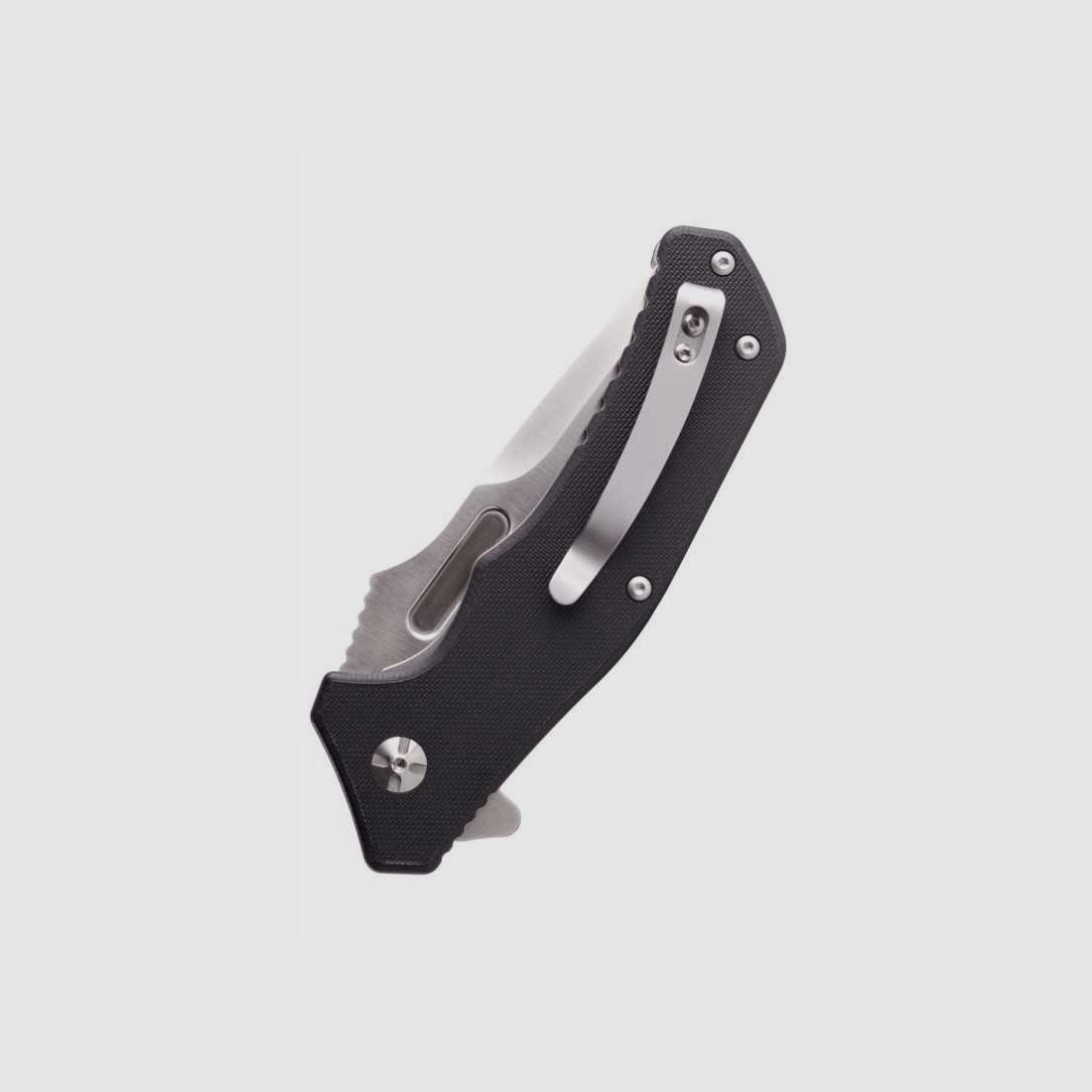 Defcon Proelia Modified Tanto Taschenmesser, satiniert, schwarzer Griff