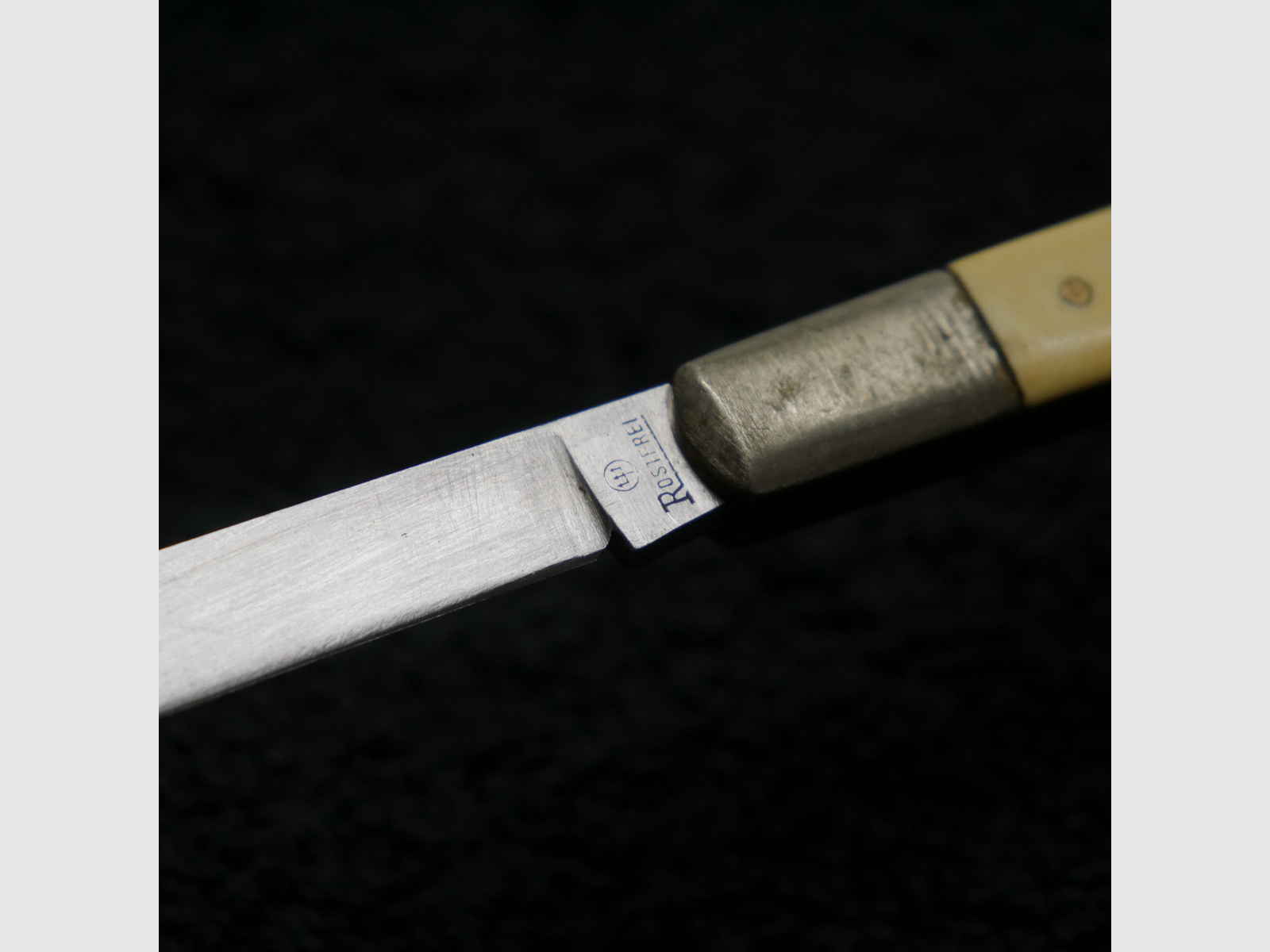 Klappmesser ED. Wüsthof Solingen Dreizack Wurstprobiermesser Rostfrei vintage
