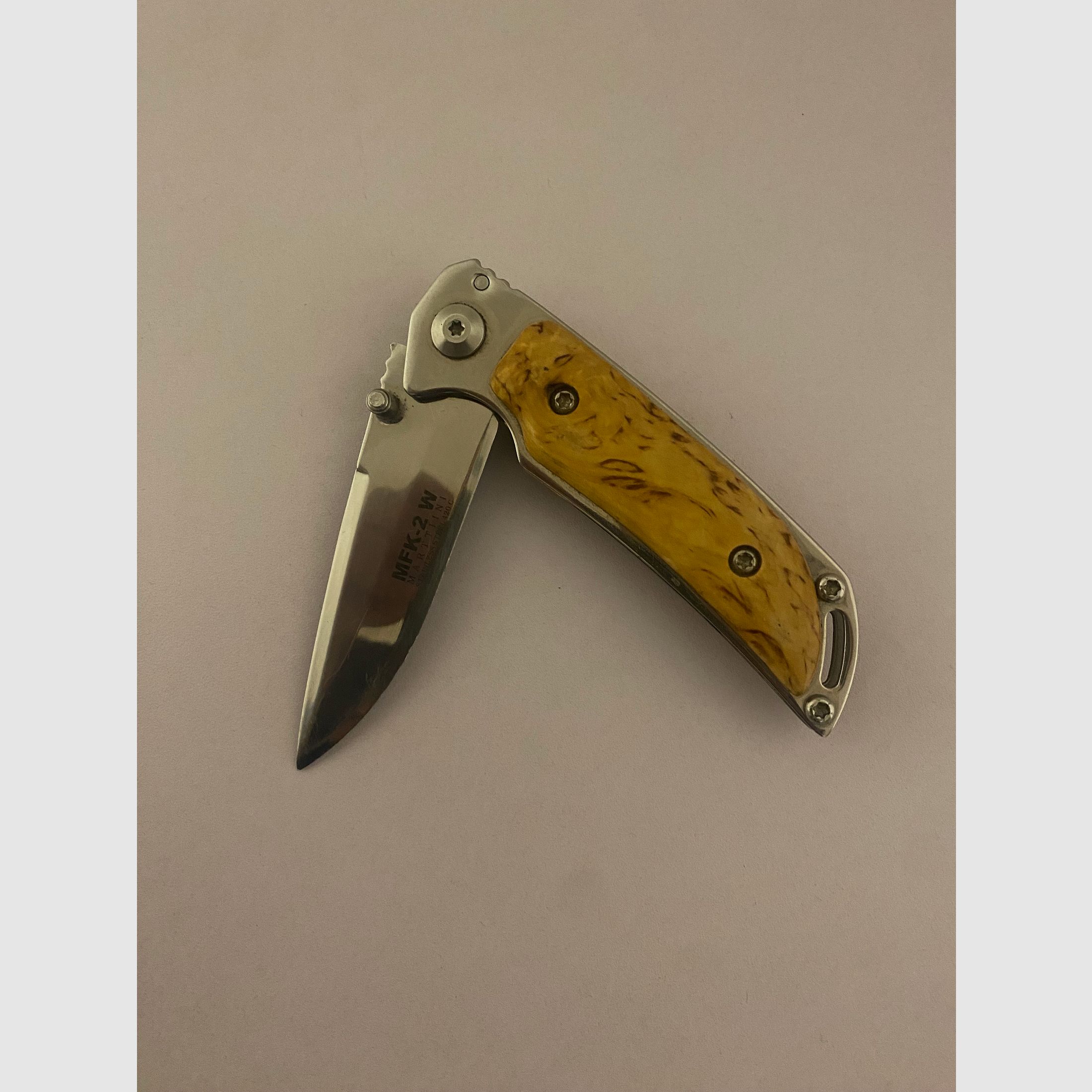 Einhandmesser Marttiini MFK-2 W Stainless Steel 420C, gebraucht 