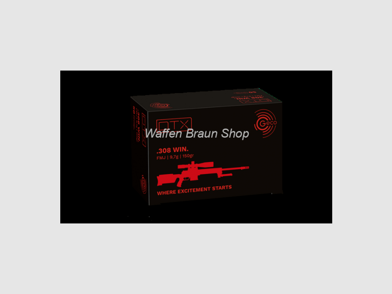 GECO Munition .308 WIN VM DTX 9,7G 150GR 50ER
