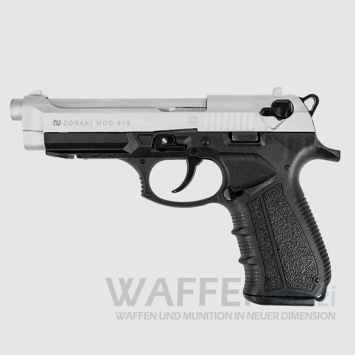 Zoraki 918-P schreckschusswapen 9mm matte chroom