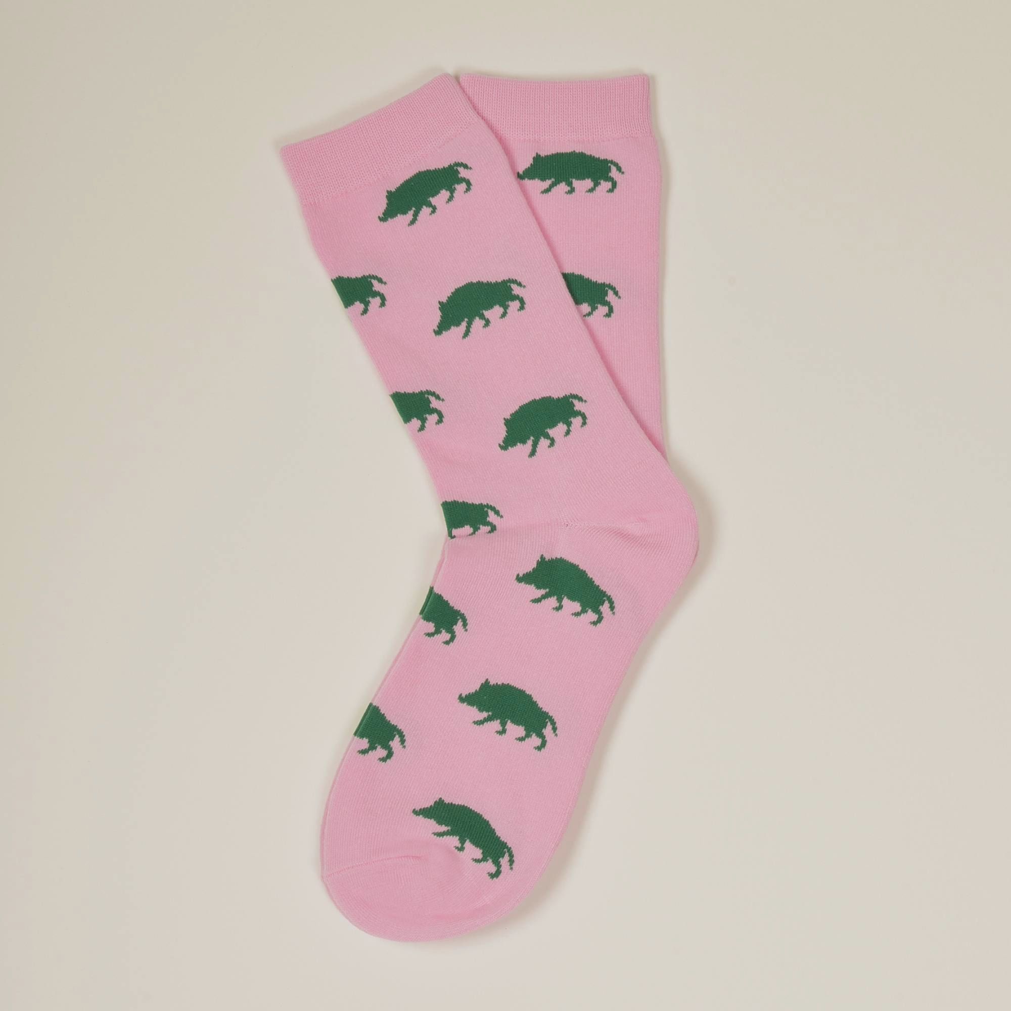 Rosa Socken, Keiler in Grün 36-40