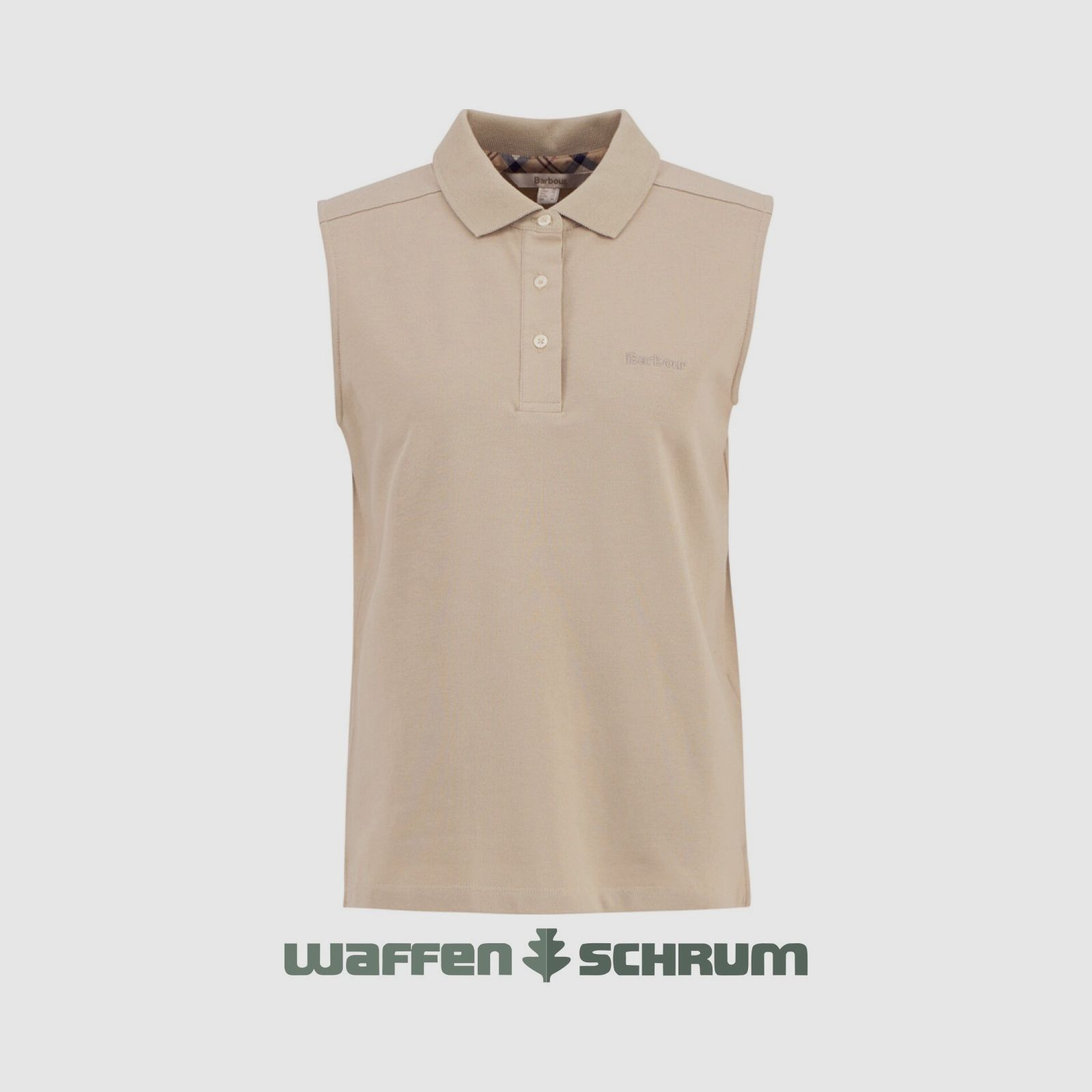 Barbour Poloshirt Bowford Sleeveless Light Sand