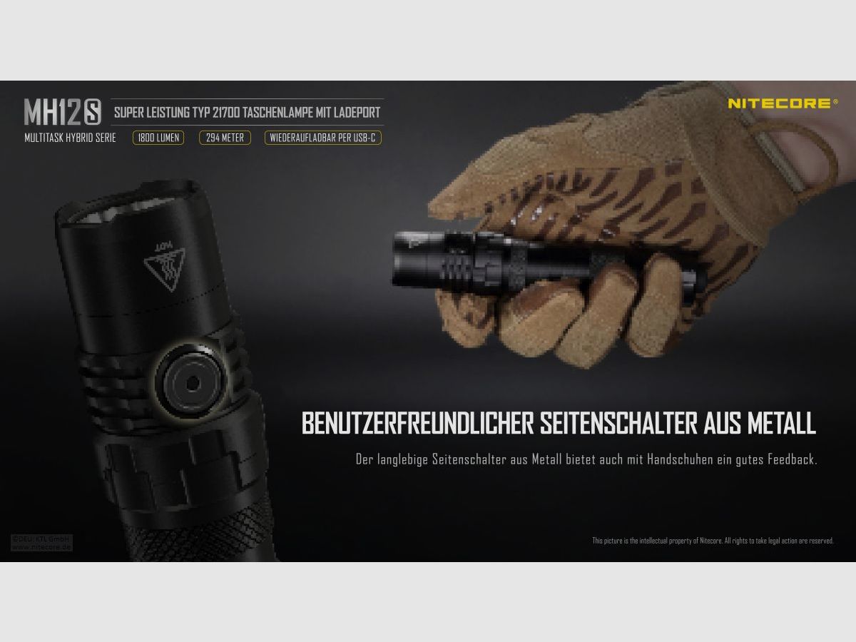 Lampa Nitecore MH12S 1800 Lumen