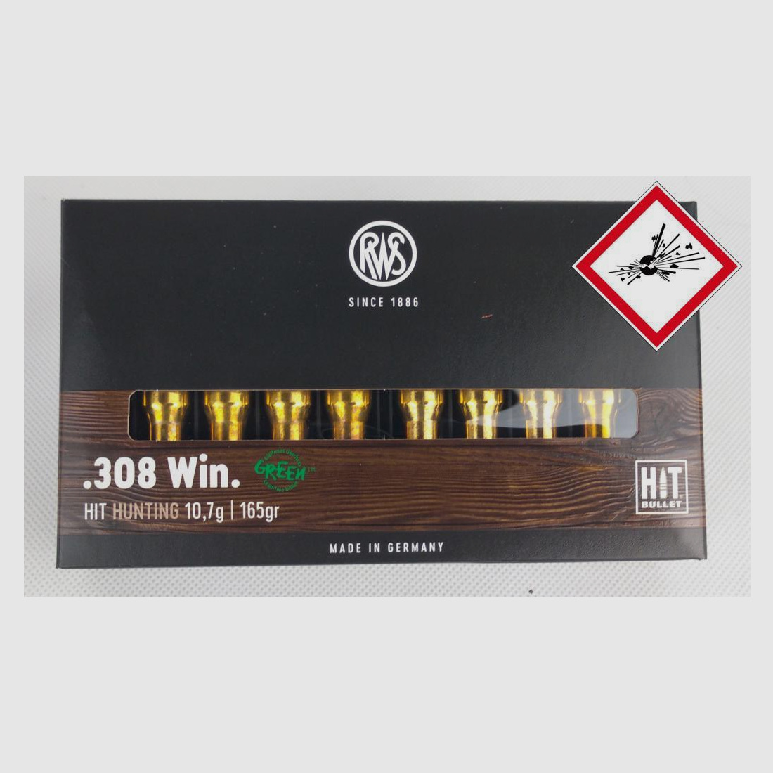 RWS HIT hunting cartridge .308 Win 165grs