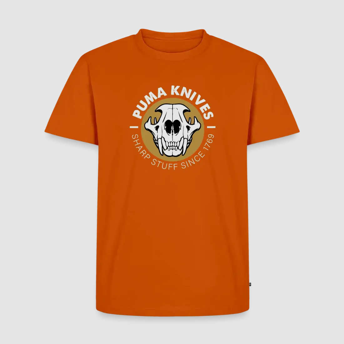PUMA Men’s Premium T-Shirt "Skull Frontal Sharp Stuff" White