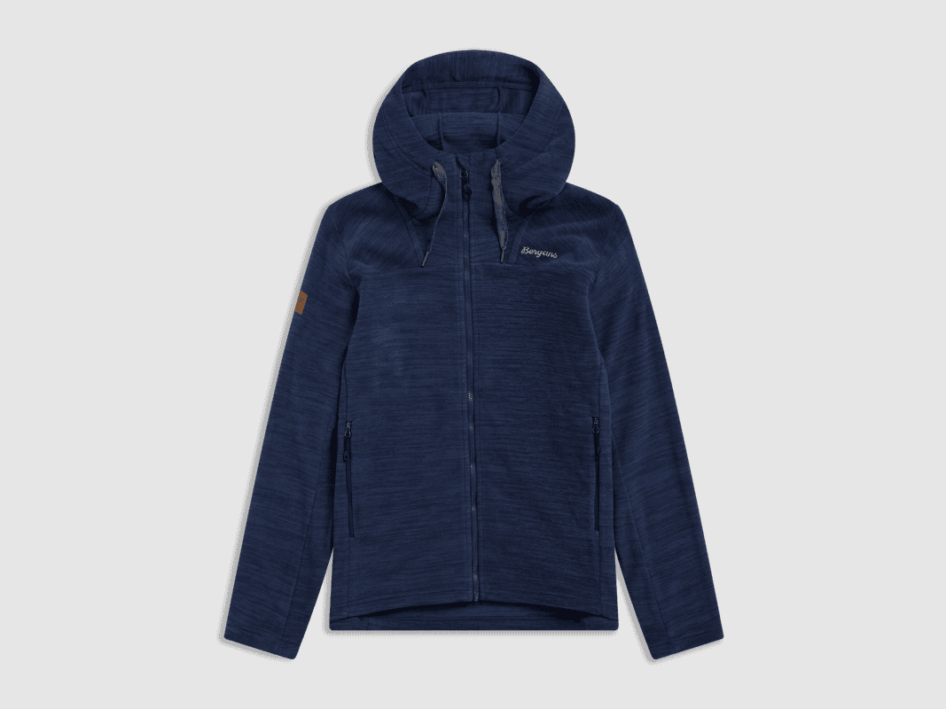 Bergans Hareid Fleece Hood Jacket Men Navy Blue XL