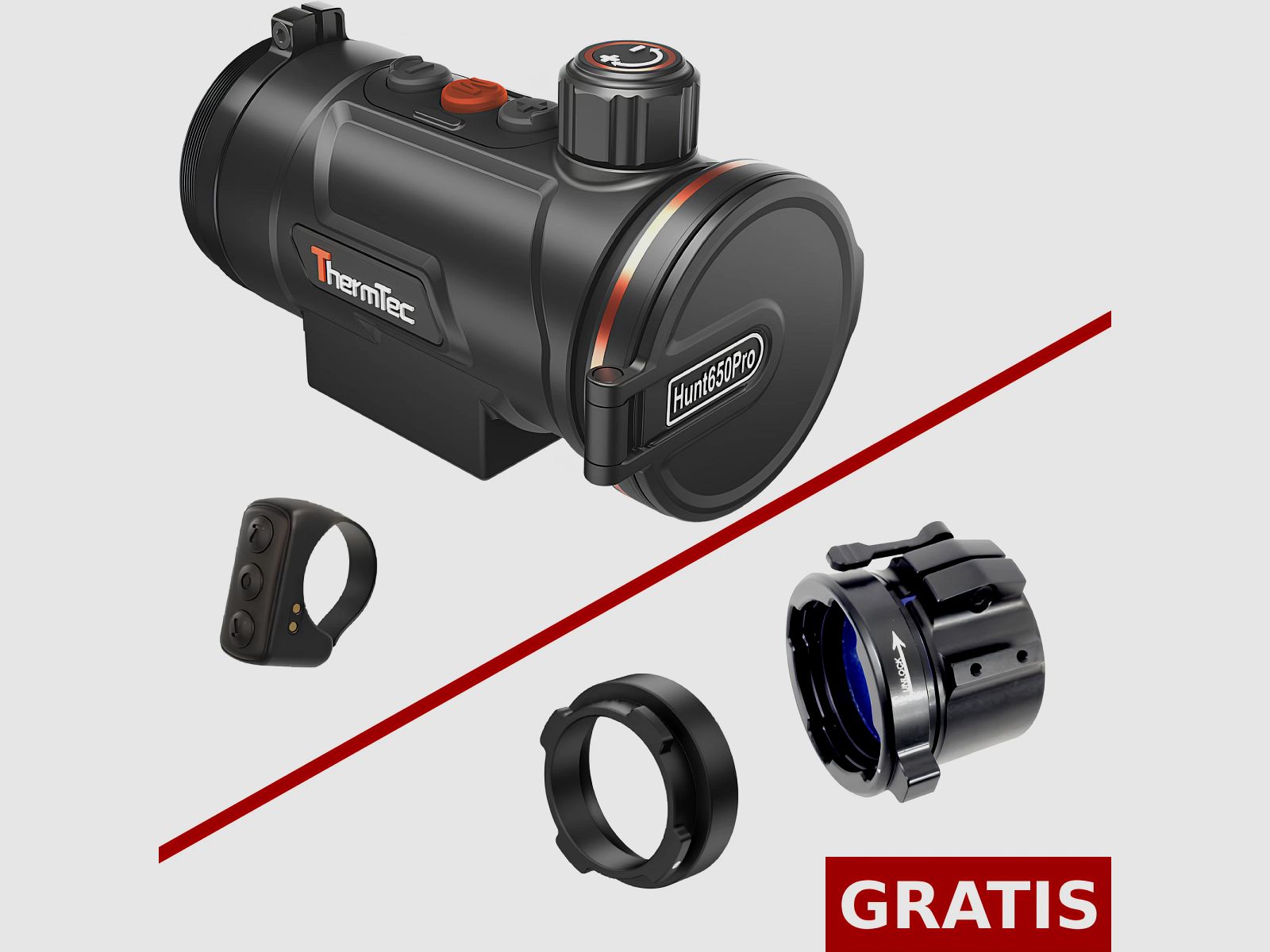 ThermTec HUNT 650 PRO Wärmebild-Vorsatzgerät - Lieferumfang ohne Adapter