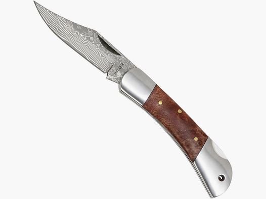 Cuchillo de bolsillo de damasco en caja de regalo